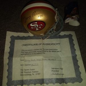 Jerry rice signature mini helmet